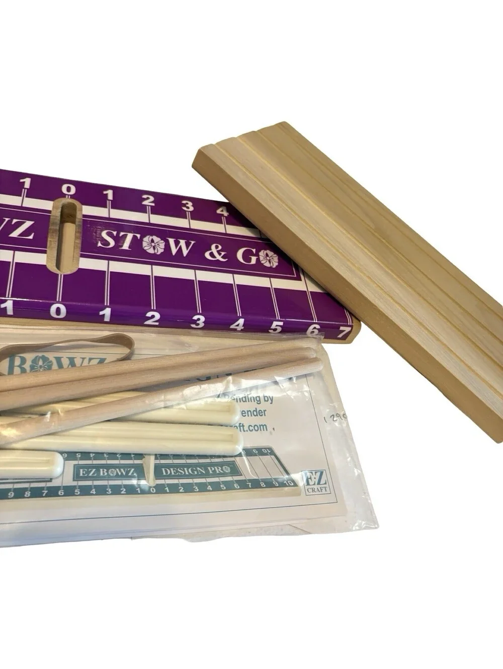EZ Bowz Stow Go Bow Maker Detachable Spool Holder Easy Craft Tool Wreath DIY